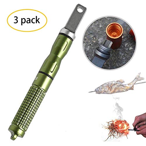 WYYHAA Survival Flint Fire Starter, Alloy Fire Starter Waterproof Pocket EDC Magnesium Flint Stone Gear Outdoor Survival Equipment Tool,C