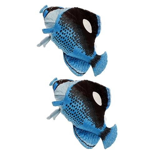 Peluche poisson Themberchaud comme coussin de dos pour lit de tout-toddler