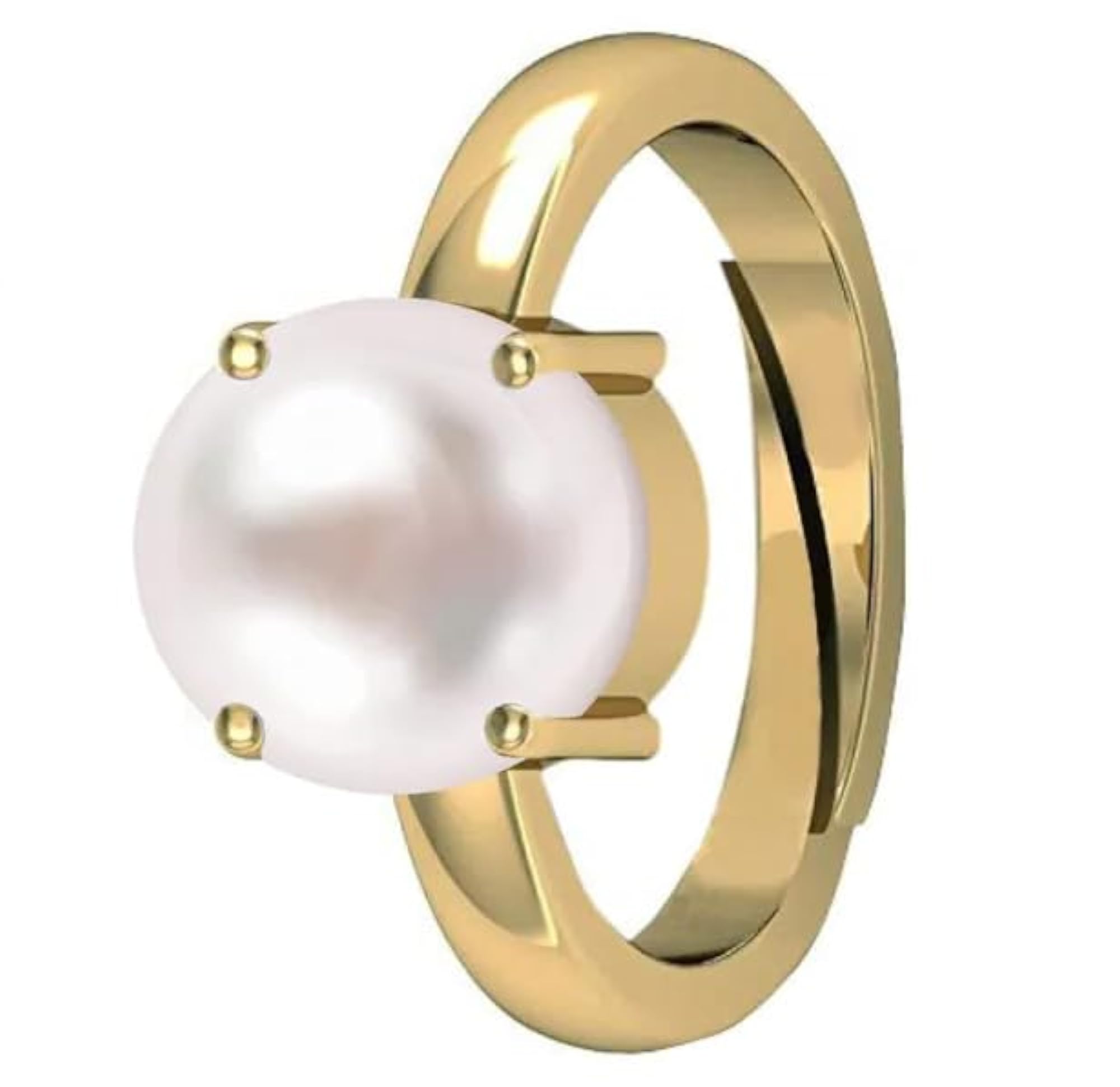5.00 Carat Certified Pearl Moti Stone Ring