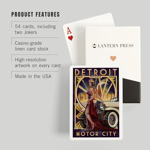 Lantern Press naipes Poker 52 cartas para adultos miniatura 3