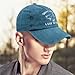 Sorry Im Late My fiancé Had to Poop Humor Hats for Mens Fashion Washed Cyan Blue
