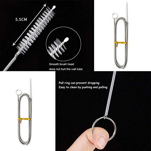 ICEYLI 2 Pack 60 Inch Long Pipe Cleaner Flexible Tube Cleaning Brush Fridge Cleaning Tool,Stainless Steel Kitchen Drain Tube Cleaning Brushes Sink Fridge Skinny Pipe Drain Dredge Cleaning Tool
