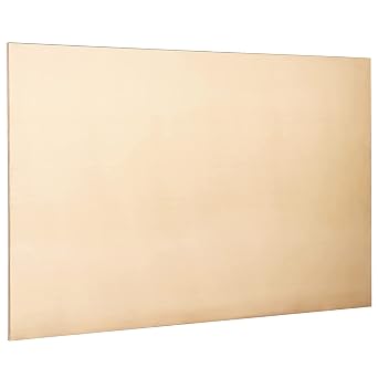 Brass Sheet, Metal Sheets Plates, 12" Length x 6" Width x 0.032" Thickness, 20 Gauge, Brass Plate Sheet