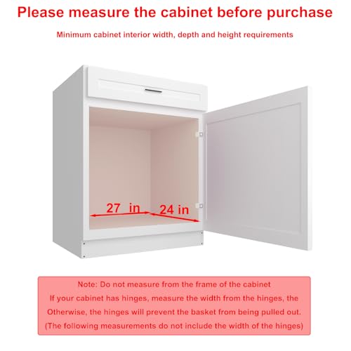 Pull Out Cabinet Organizer, Heavy-Duty Metal Sliding Drawer Shelf for Kitchen Cabinets, Chrome, Doesn't Include Door Fittings (26 * 21 IN) by Pulloutor - Image 3