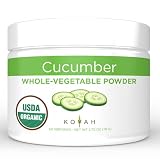 KOYAH - Organic USA Grown Cucumber Powder (1 Scoop = 1/2 Cup Fresh): 60 Servings, Freeze-dried, Whol