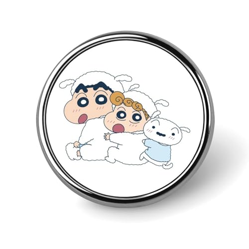 バッジ 円形 クレヨンしんちゃん 徽章 ピンバッジ 胸章 ブローチ おしゃれ ボタンバッジ バッグ飾 かわいい アクセサリー 工芸品 男女兼用 プレゼント 25mm