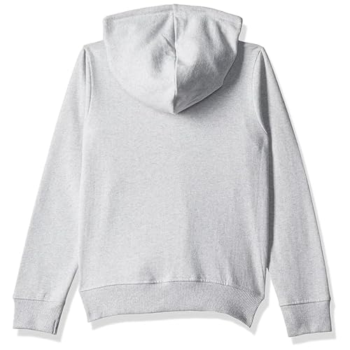 Image of Solid Cotton Fleece Girls Hooded Neck Sweatshirt with Kangaroo Pocket