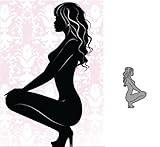 Sexy Nude Woman Squat Metal Cutting Dies Scrapbooking Card Craft