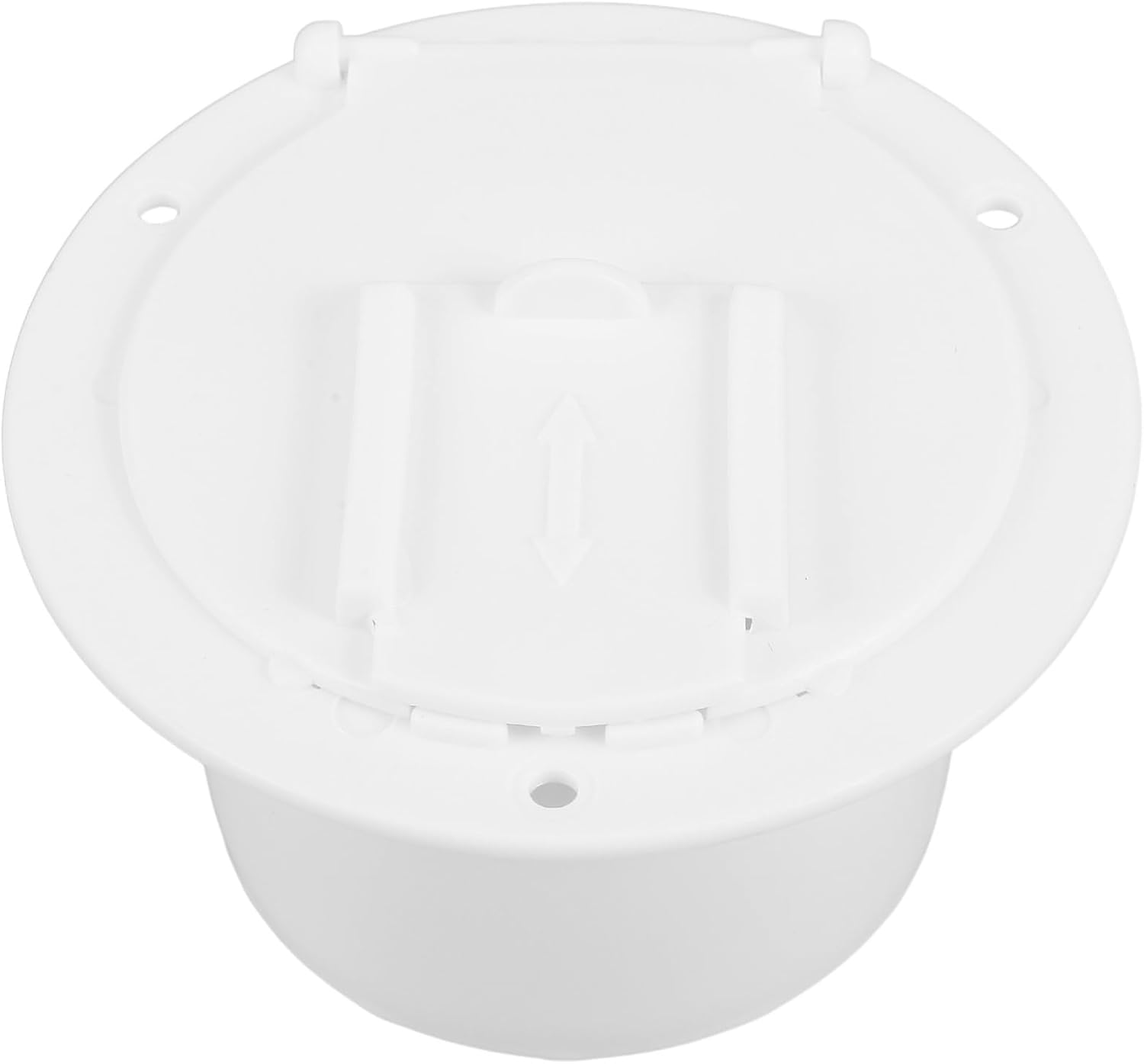 Kichvoe Rv Cable Hatch Power Cord Cover White with Screws, Waterproof Electrical Cable Storage Holder for Travel Trailers and Camper Rv Accessories