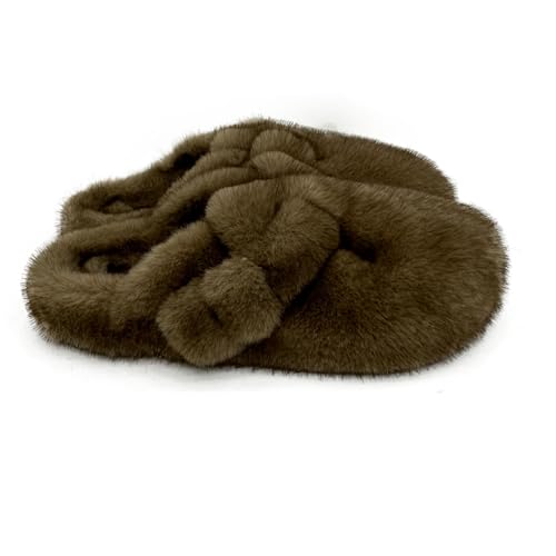 Faux Fur house Slippers for Women Indoor Slides Funny Fluffy Ladies Shoes Arch Support Sandals Women's Halloween Slippers Cozy Slip-On Design for Living Room Bedroom Shoes3