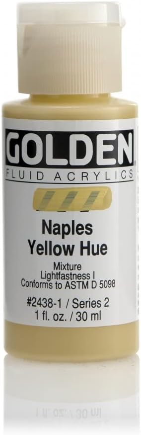 Pro-Art Naples Yellow-Golden Fluid Acrylic, Multicolour, 2.84x2.84x7.62 cm