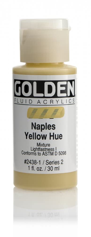 Pro-Art Naples Yellow-Golden Fluid Acrylic, Acrylic, Multicolour