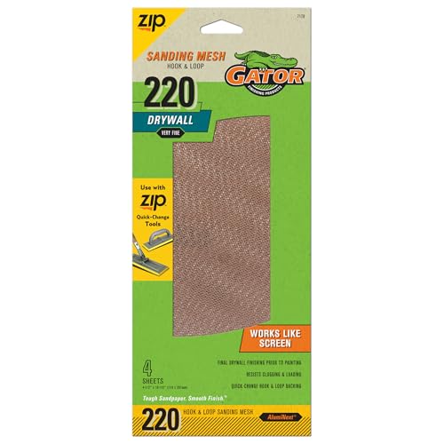 Gator 220-Grit Screen Drywall Sandpaper (4 Sheets)