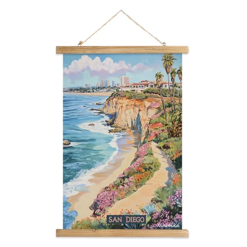 Email Marketing in San Diego: Local Loyalty and Lifestyle Branding by Email 3 XIAOAIKA San Diego Coastal View Wall Art Vintage Poster, Canvas Print with Rustic Wood Hanging Frame, Beach Decor for Living Room or Office, 16"x23"