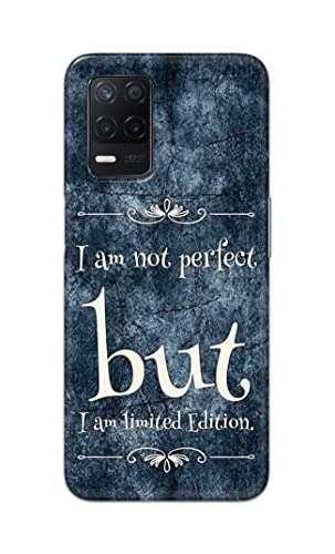 Image of Printed Hard Back Cover Case for Realme Narzo 30 5G Back Cover (I Am Not Perfect I Am Limited Edition) -1803