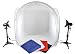 Produktbild Luxburg® professionelles Fotostudio  2x 5400K 35W Stativ Fotolampen Tageslichtleuchten, 80x80x80cm Lichtwürfel Lichtzelt Fotozelt Fotobox und 4 Hintergründe im Set
