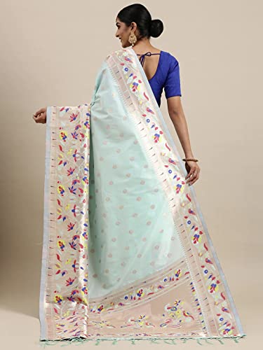Pandadi Saree blue paithani silk saree – image 3