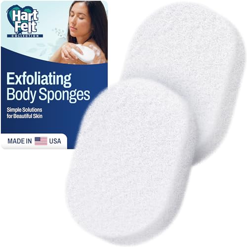 Éponge corporelle HartFelt pour peau morte, pack de 2 sans produits chimiques