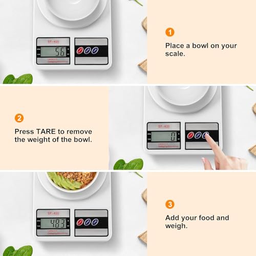 Image of SF-400 Digital Kitchen Weighing Scale 10Kg x 1g Precision | Food Scale with LCD Display for Cooking, Baking, Meal Prep & Healthy Diet | Compact Weight Machine for Home Use