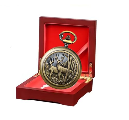 Image of Udaney Elk Pocket Watch with Exquisite Box - Ideal Christmas Gift