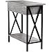 Convenience Concepts Tucson Electric Flip Top End Table, Faux Birch, Barnwood/Black, Model:161859C1