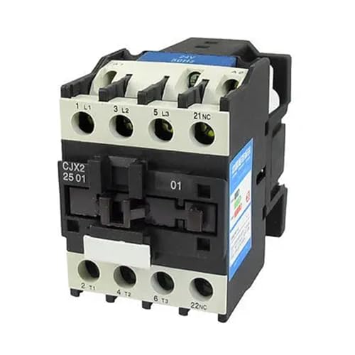Contacteur AC 3P rail DIN bobine 24V inverseur CJX2-2501 contacteur moteur 11KW