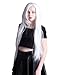 HDE Women's Wig Long Straight Hair Wig (32 Inches Total Length) with Included Wig Cap Synthetic Halloween Cosplay LARP Costume Accessory (White)