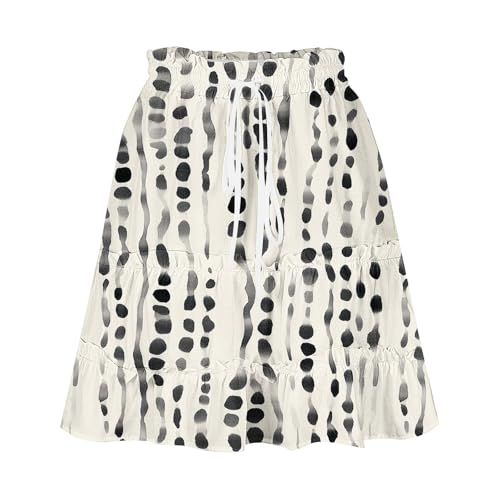 Women's Floral Summer Skirts High Waisted Casual Mini Skirts A Line Boho Beach Skirts Short Tiered Skirt for Vacation3