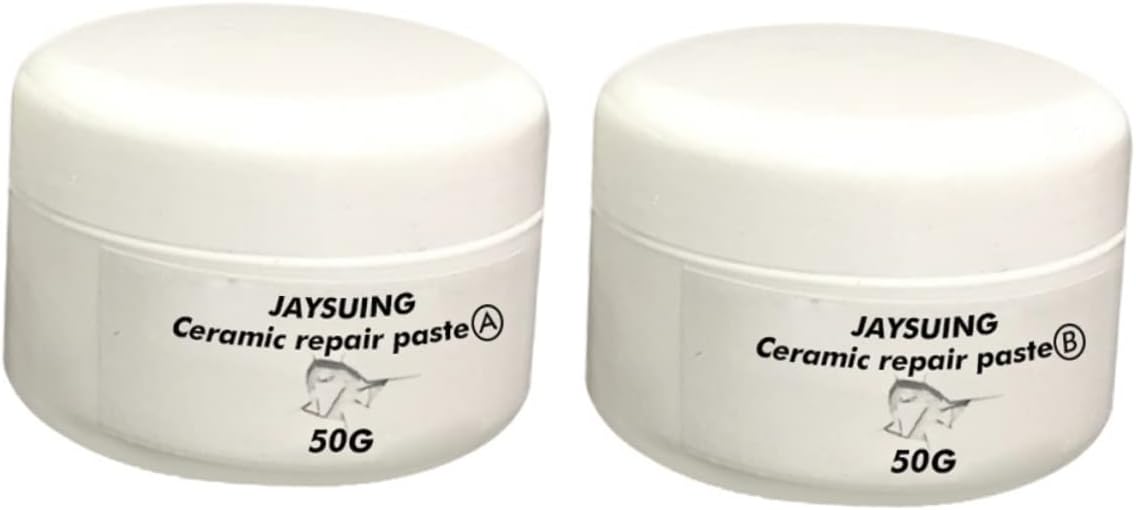 VILLCASE 2pcs Tile Repair Glue Kit for Ceramic Fast Drying Adhesive for Cracks and Chips for Basins Toilets Bathtubs and Porcelain Surfaces Total a b