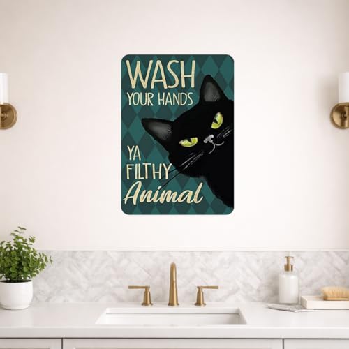 Image of Zesta Bathroom Decor Items Washroom Decor Tin Sign | Aesthetic Posters Wall Poster for Bedroom | Magnetic Cafe Decoration Items / Restaurant Decorations Items | Quirky Home Decor Bar Accent (Bathroom (6))