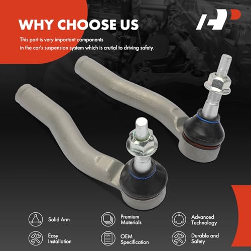 A-Premium 2 x Front Outer Tie Rod Ends, Compatible with ChevY Silverado 1500 19-24, Tahoe/Suburban 21-24, GMC Sierra 1500 19-24, Sierra 1500 Limited 22, Yukon (XL) 21-24, Cadillac Escalade (ESV) 21-24 by A-Premium - Used condition - Image 6