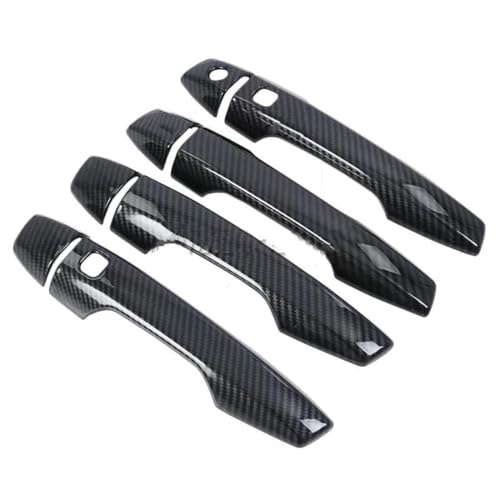 Manija de puerta lateral externa para Mitsubishi Outlander: estilo urbano de fibra carbono