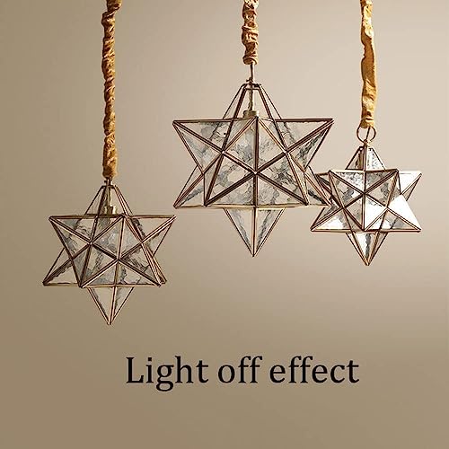 Candelabro de cobre E27 con altura ajustable estilo estrella 28cm 5