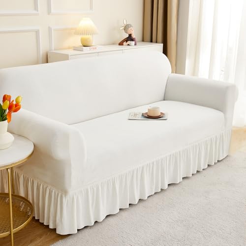 Housse de canapé 4 coussins extensible pour masquer l'usure facilement