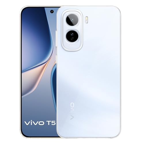 Image of amazon basics Compatible with Vivo T5 Pro 5G Case Cover Transparent Non-Slip Soft Shockproof Protective Back Cover - Clear