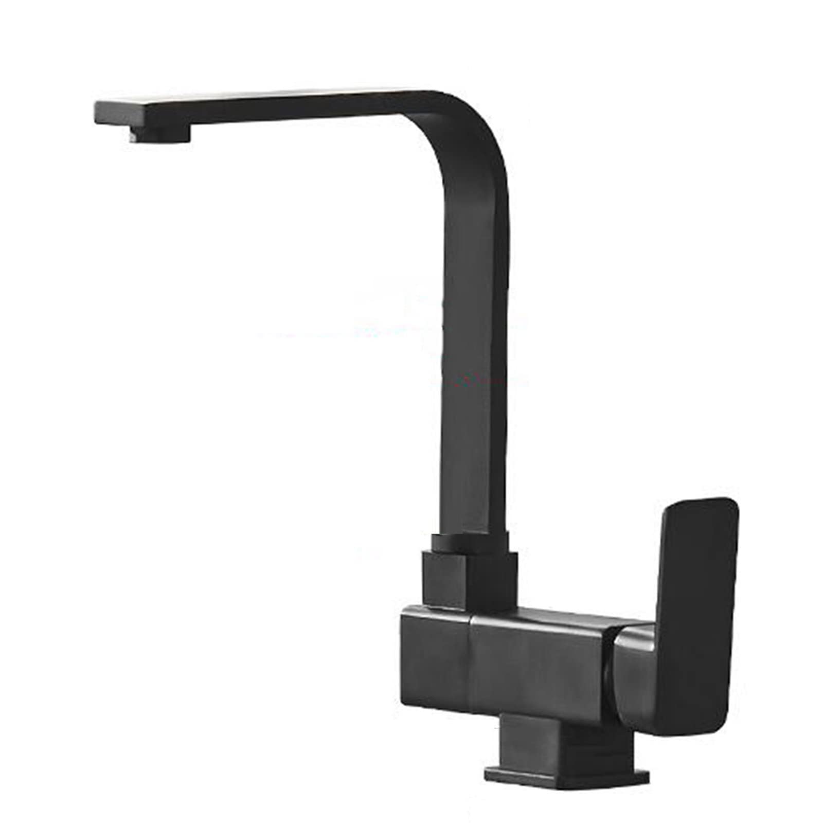 ZYCHSJXA Kitchen Sink Mixer Faucet Folding Inside Window Rotatable Hot and Cold Water Brass Faucets Black