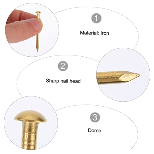 2030 clavos de cabeza redonda de cobre para colgar cuadros miniatura 7