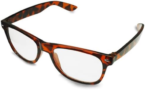 Stylish Neon Geek Glasses Festival Fun Party wear 80's Coloured Fancy Dress Costume (Black)
