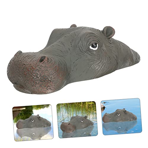 Yarnow Hippopotamus Head Statue Coyote Decoy Animal Decor Hippo Decor Floating Crocodile Decoy Floating Hippopotamus Head Lawn Ornaments Resin Floating Hippo Head Hippo Head Shape Statue #TOP1