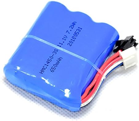 11.1V 3S 650mAh 15C 14500 Li-Ion Battery SM-2P Plug for RC Model Buggy Car Truck Racing Speed Boat