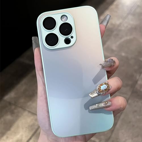 Coque silicone iPhone 13 Pro bleu dégradé protection objectif rigide - 4