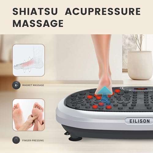 EILISON FitMaxx 3D XL Vibration Plate Exercise Machine - Whole Body Workout Vibration Platform w/Loop Bands - Lymphatic Drainage Machine for Weight Loss, Shaping, Recovery - Image 5