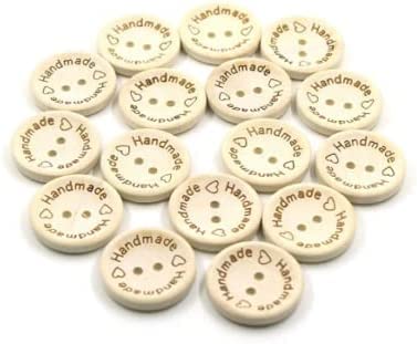 300 Bottoni In Legno Colorati - 15/20/25mm Con Motivi Vintage Per Cucito E DIY - Foto 7