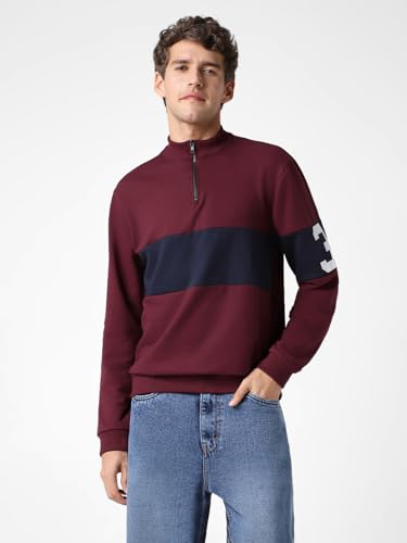 Image of Urbano Fashion Men's Cotton Color Block Sweatshirt