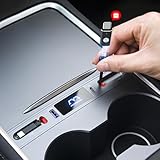 【Get 1 Free Item】 Mowlicas OEM Design for Tesla USB Hub (Silver Gray), Retractable Car Fast Charger is Necessary Tesla Model Y/3 2024/2023/2022/2021 Accessories but Not for Model 3 Highland