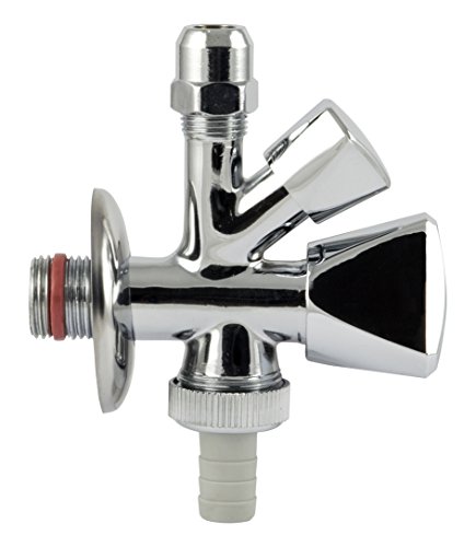 Preisvergleich Produktbild derClou24 8201010020 WAS- Kombi-Eckventil Geräteventil GA-Ventil selbstdichtendes Anschlußgewinde 3 / 8 Zoll