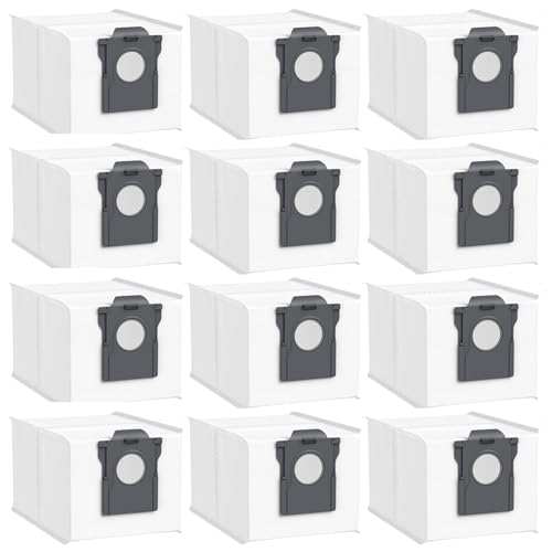 12 bolsas para aspiradora compatibles con Dreame L20/X40/X50 Ultra Complete, L10s/L10/L10s Pro/L40/L50/E30 Ultra, para aspiradoras Xiaomi X10+/X20+ Pro/Max