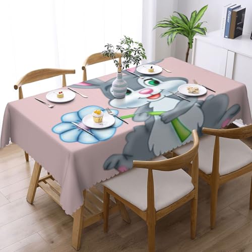 Nappe lapin de Pâques grand format lavable au rendu élégant pour réception - 3