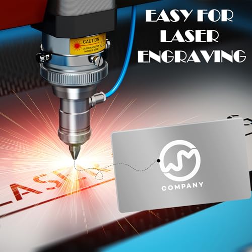 weparmeety 100 peças em branco de gravação de metal prata folha de alumínio colorido gravação a lase