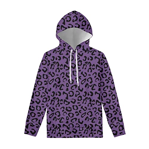 Sweat à manches longues pour homme imprimé animalier violet 4XL